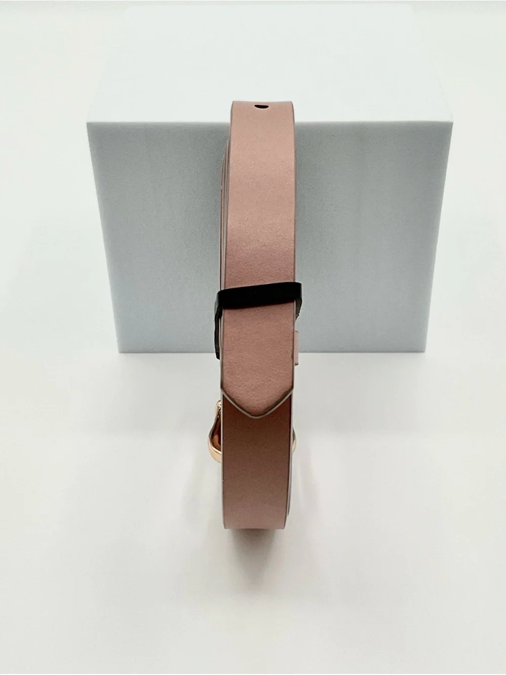 LIKE NEW Torrid Narrow Waist Belt Blush Pink Faux Leather Gold Hardware Size0/00